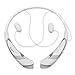 Bluetooth Headphones / Headset Rymemo Match Color Wireless Music Earphones Stereo Earbuds Sports/running Magnetic Neckband Style for Cellphone,Silver-White