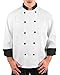 KNG Executive Chef Coat with Black Contrast, L