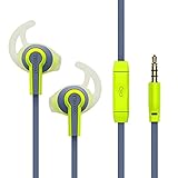 Earphones,TIKONO Sport In-Ear Earbuds Heaphones Headset Stereo Bass with Mic (Green)