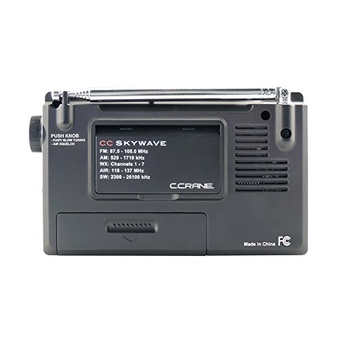 C-Crane-CC-Skywave-AM-FM-Shortwave-Weather-and-Airband-Portable-Travel-Radio-with-Clock-and-Alarm