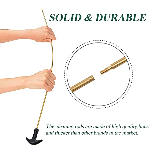 Tochiyoga Universal Gun Cleaning Kit for All Guns, Handgun Hunting Shooting Rifle Pistol Shot Gun Cleaning Kit W/Case Travel Size & Full Brass Rods