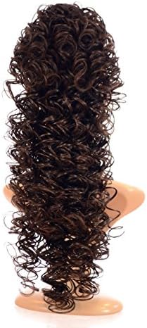 Dark Chocolate Brown Spiral Ponytail Hairpiece 21" Long | Tight Full Ringlet Curls Hairpiece