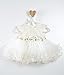 Taffy Baby Girl Newborn Gold Glitter Floral Dress Gown 6, White, Size 0-3 Monhts