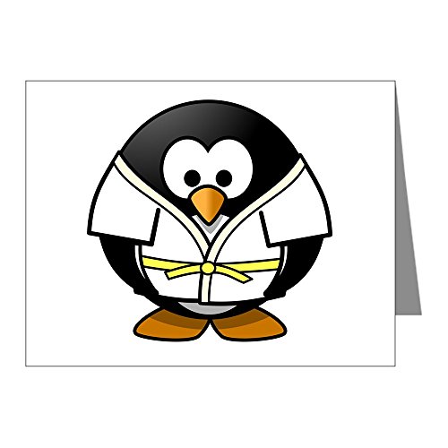 Note Cards (20 Pack) Little Round Penguin - Martial Arts Karate Judo