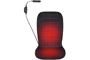 ILLUMINEW Full Back and Seat Cushion Winter Seat Cover for Reduce Stress and Relieve Fatigue (Black)