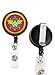 1 Superhero Lady Symbol Crafting Mania LLC ID Card Reel, Belt Clip, Extends up to 24", Black #1