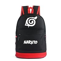 Gumstyle Naruto Anime Backpack Shoulder Bag Rucksack Schoolbag for Boys and Girls Cosplay Costume Black