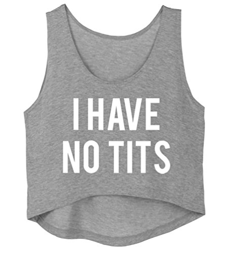 Fashion Summer Sleeveless T-Shirt Letters Printed Bonjour Bitches Casual Tank Crop, Grey