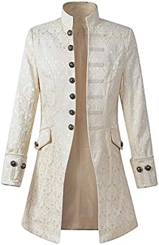 Interming Fashion Men's Gothic Steampunk Victorian Coat Frock Coat Men's Uniform