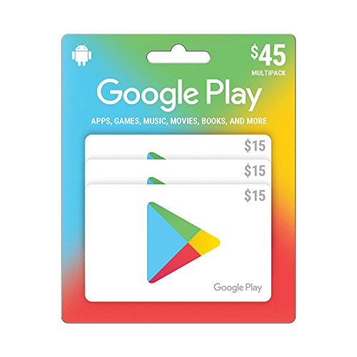 Google Play $45 Prepaid Gift Card - 3 x $15 (Physical Card)