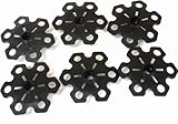Columb Removable Rubber Snowflake Disk Basket for Hiking Poles, 6 pack (Six)