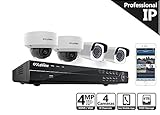 LaView 4-Megapixel (2688 x 1520) 8CH PoE NVR Security Cameras System - 4 4MP Security Camera System - 2 4MP Bullet and 2 4MP Dome IP Surveillance Cameras, 100ft Night Vision, 4TB Hard Drive
