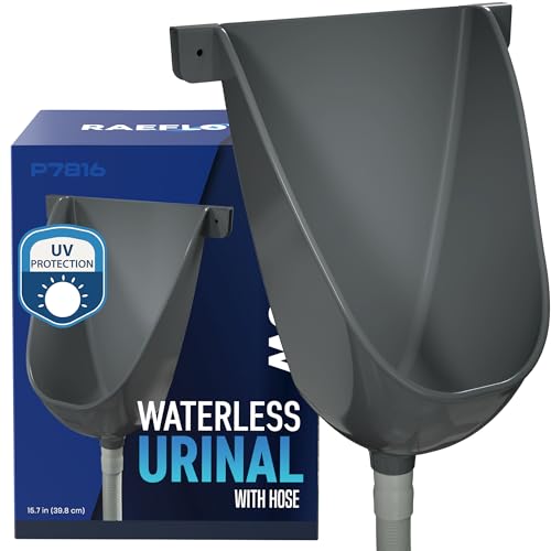 Waterless Urinal with Hose - UV Resistant Outside Urinal, Outdoor Plastic Urinals,