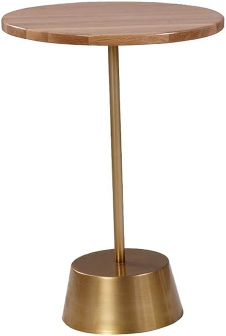 Amazon サイドテーブル シンプルな木製の家庭用小さな丸テーブル北欧の錬鉄製のコーヒーテーブル は 寝室 リビングルーム バルコニーに適しています 40x57cm サイドテーブル オンライン通販