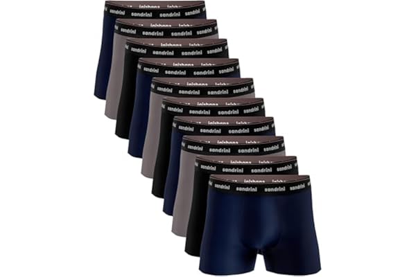 Kit 10 Cuecas Boxer Sandrini Masculinas Algodão Conforto