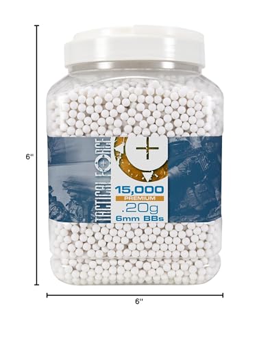 Elite Force Tactical Force Premium 6mm Airsoft BBS Ammo, 15,000 Count.20 Gram
