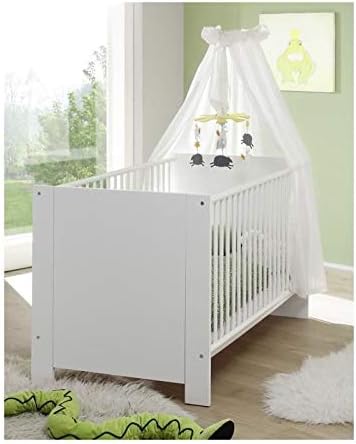 Olivia Ensemble Lit Bebe 70x140 Cm Et Commode Avec Plan A Langer Melamine Blanc Amazon Fr Bebes Puericulture