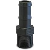 Banjo HB150 Polypropylene Hose Fitting, Adapter, 1-1/2" NPT Male x 1-1/2" Barbed