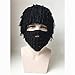 Jenny Shop Beard Wig Hats Handmade Knit Warm Winter Caps Men Women Kid (Black, Adult)