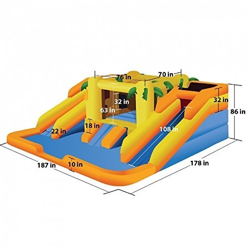 4 Blast+Zone+Rainforest+Inflatable+Bouncer