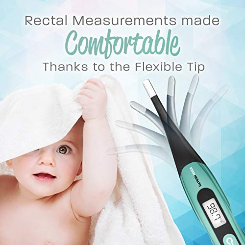 Baby Thermometer for Fever - Rectal Thermometer - Baby Digital Thermometer - Thermometer for Kids - Digital Kids Thermometer - Keenhealth K-DT-131 (Green)