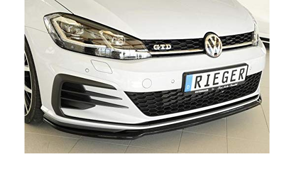 Rieger Frontal Alerón Espada Negro Brillante para Volkswagen ...