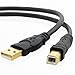 Mediabridge™ USB 2.0 - A Male to B Male Cable (16 Feet) - High-Speed with Gold-Plated Connectors - Black - (Part# 30-001-16B)