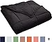 SUPERIOR Classic All-Season Reversible Down Alternative Comforter, Comfy, Fluffy, Cozy, Lightweight, Decorative, Duvet Insert, Plush, Oversized Bedding Essential, Box Quilt Design, Twin, Black