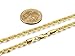FIBO STEEL 4mm Stainless Steel Rope Chain Necklace for Men 26 inches Gold-tone