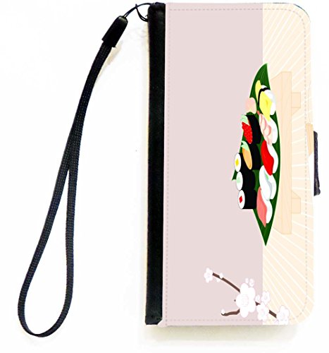 Rikki Knight Sushi Plate Art Flip Wallet iPhoneCase with Magnetic Flap for Appl…