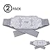 NEWGO Ice Pack for Back Pain Relief, 2 Pack Hot or Cold Gel Cold Packs with Plush Backing for Lower Back Injuries, Sciatic Nerve, Tailbone Pain -Gray