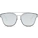 SOJOS Fashion Square Oversized Sunglasses for Women Mirrored Lens SJ2038 with Silver Rim/Silver Mirrored Lens