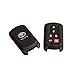 Deal Fontic Smart Key Cover Dobrev 6 Buttons Rubber Key Fob Cover Case Protector Skin Jacket Keyless Entry for Toyota Sienna 2011-2017 -Black 2PCS