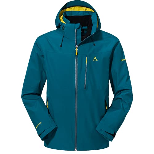 Schöffel Herren Jacket Padon M, wasserdichte und winddichte Regenjacke, atmungsaktive Outdoor Jacke, Wanderjacke mit abnehmbarer Kapuze, lakemount blue, 46