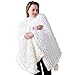 Aixingyun Chunky Knit Blanket Merino Wool Yarn Handmade Knitted Blanket Super Soft Bulky Knit Throw Blanket Home Decor Couch Bed Sofa Pet Chair Mat Rug (White, 32 x 32 inches)
