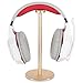 Headset Hanger Gaming Headphone Stand Znoble Aluminum Earphone Mount Hanger with leather Flexible Headrest for All Headphones Sizes-Gold