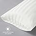 Bedsure Two-Pack Satin Pillowcases Set for Hair Cool and Easy to WASH Queen Size 20x30 Striped Off-White with Envelope Closure
