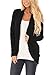 Astylish Womens Long Sleeve Open Front Soft Knit Cardigan Loose Oversized Sweater Coat Black