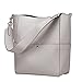 S-ZONE Women Vintage Genuine Leather Bucket Tote Shoulder Bag Hobo Handbag Purse