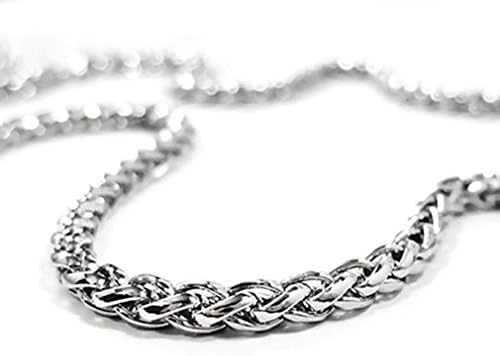Calors Vitton 3mm Thick Cuban Curb Link Chain Stainless Steel Necklace for Men 28 inches