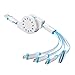 USB Cable, IVVO Retractable 4 in 1 Multifunctional Universal USB Charger Cable with 8 Pin Lighting / 30 Pin / Micro USB / Mini USB Ports for iPhone, iPad, Htc, LG G3 G4 and More -3 Feet