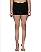 HDE Women's Lace Shorts Fitted Scallop Hem Crochet Mini Hot Pants (Black, X-Large)