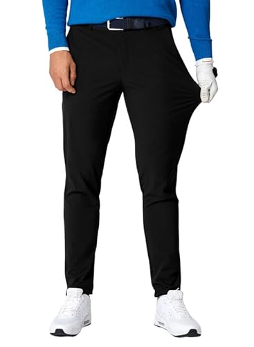 JMIERR Mens Golf Pants Slim Fit Stretch Dress Pants Running Travel
