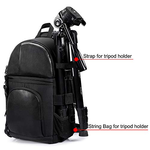 S-ZONE Kameratasche DSLR Sling Bag Stoßfest Brustrucksack Kamera Schultertasche mit Stativhalter für Fotografen – Bild 5