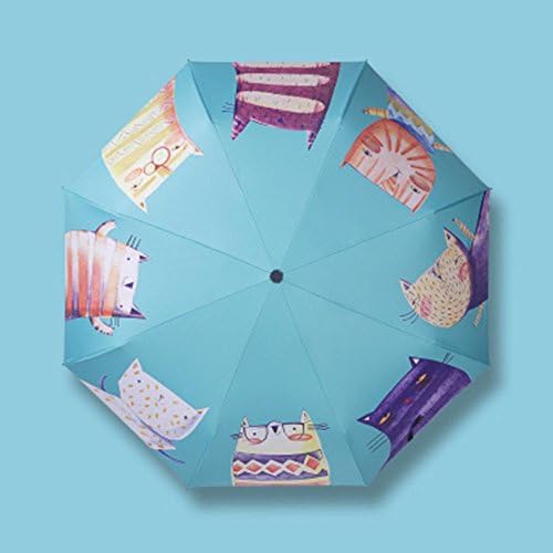 WJCGX MUCAI Creative Ms. Hand Painted Sun Umbrella Korean Ms. Clean 30g Black Umbrella Sun Visor And Sun Protection Umbrella