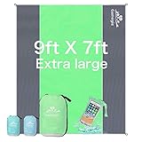 Gamegie Sand Proof Beach Blanket, Large Sand Free Beach Mat Oversized Waterproof Outdoor Sandless Mat for Travel,Camping,Hiking and Music Festivals,Compact and Lightweight Sand Blanket