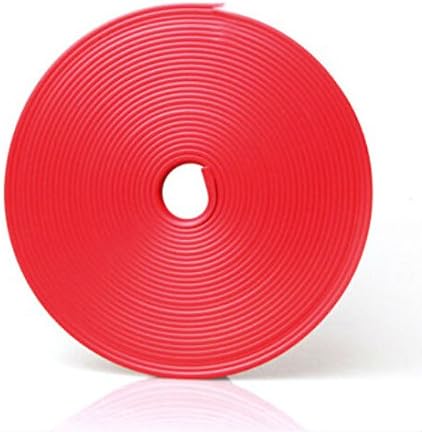 Red Car Wheel Hub Rim Edge Protector Ring Tire Guard Tape Sticker Line Rubber Strip