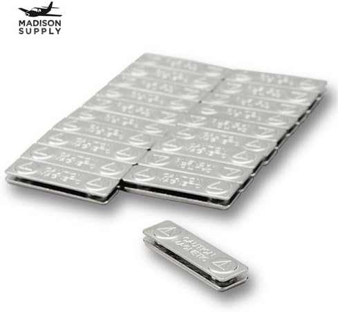 Madison Supply, Magnetic Name and Id Badge Holders with Adhesive Backing (20 Pack)