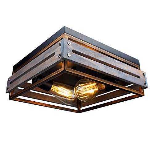 Farmhouse Ceiling Light 2 Lights Industrial Ceiling Light Farmhouse