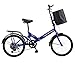Shock Absorption Folding Bicycle Men and Women Lightweight Student Single Speed car Fixed Gear Bicycle Single Speed High Carbon Steel Frame-Variable Speed Shock Absorption – Dark Bluethumb 4